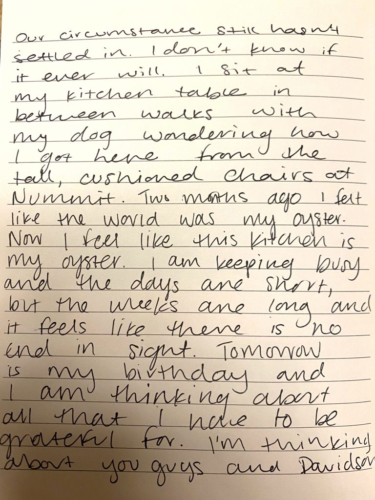 Grant's letter describing his life in quarantine in Arkansas